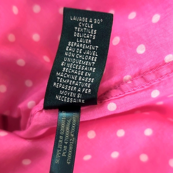 Lauren Ralph Lauren Pink Polka Dot Button Down Top (Size: 1X) - Picture 12 of 12